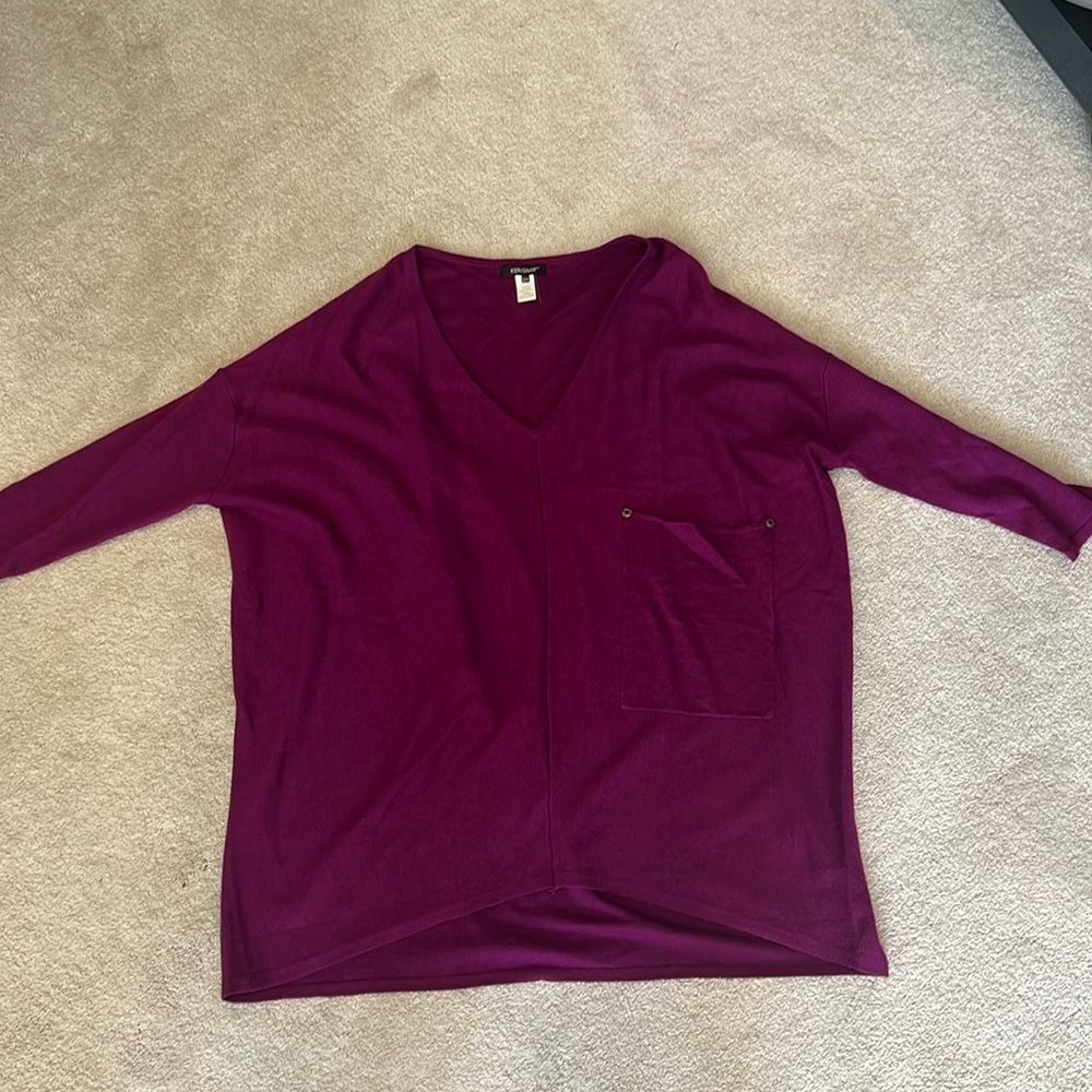 Kerisma dark pink knot sweater. Size Small.